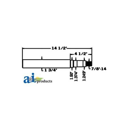 A & I Products Spindle 18" x2" x2" A-SP2760